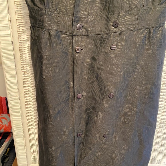 Vintage Fendi Black Rose Embroidered Formal Gown - Picture 9 of 14